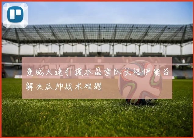 曼城火速引援水晶宫队长格伊能否解决瓜帅战术难题